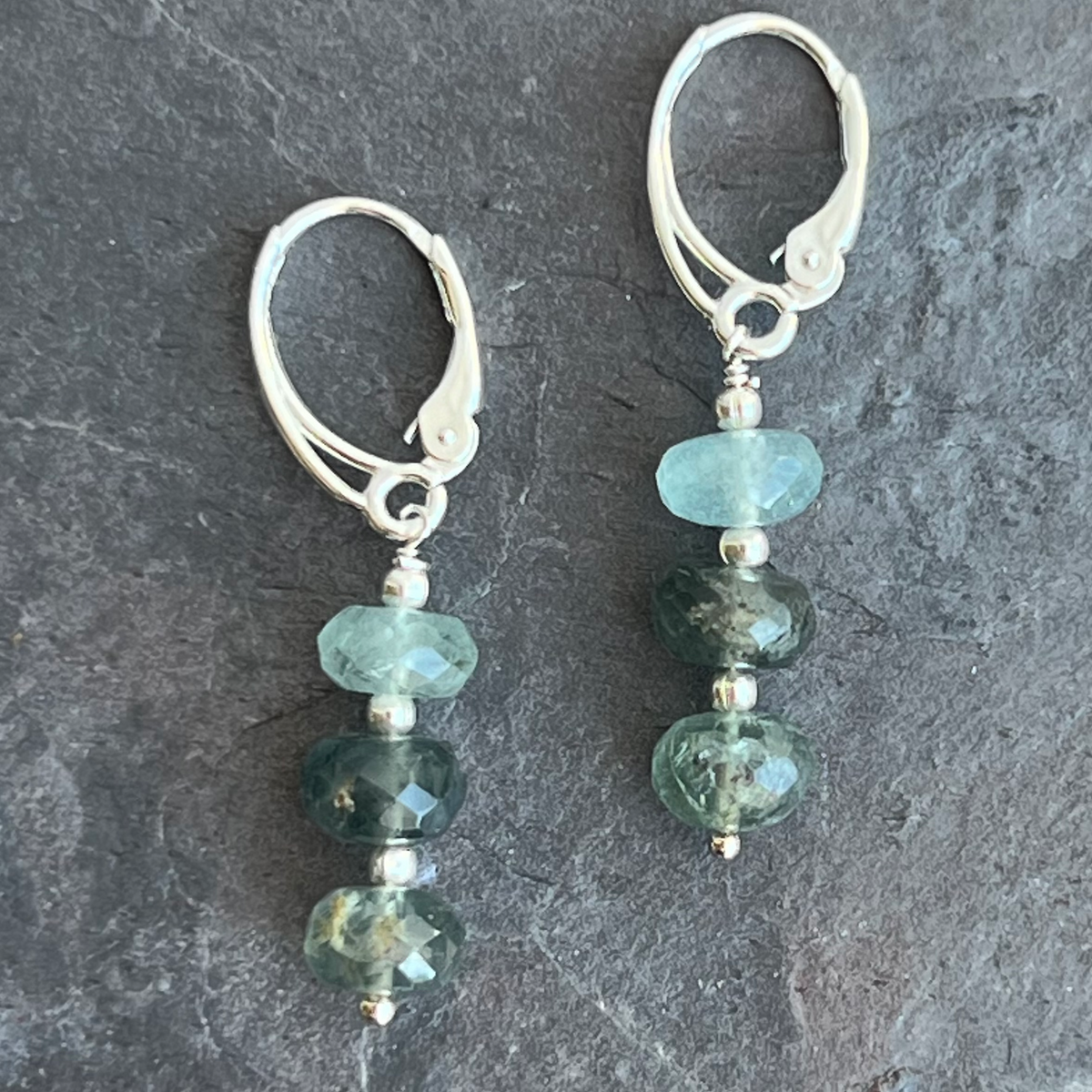 Sterling Moss Aquamarine Earrings at Garden of Silver.