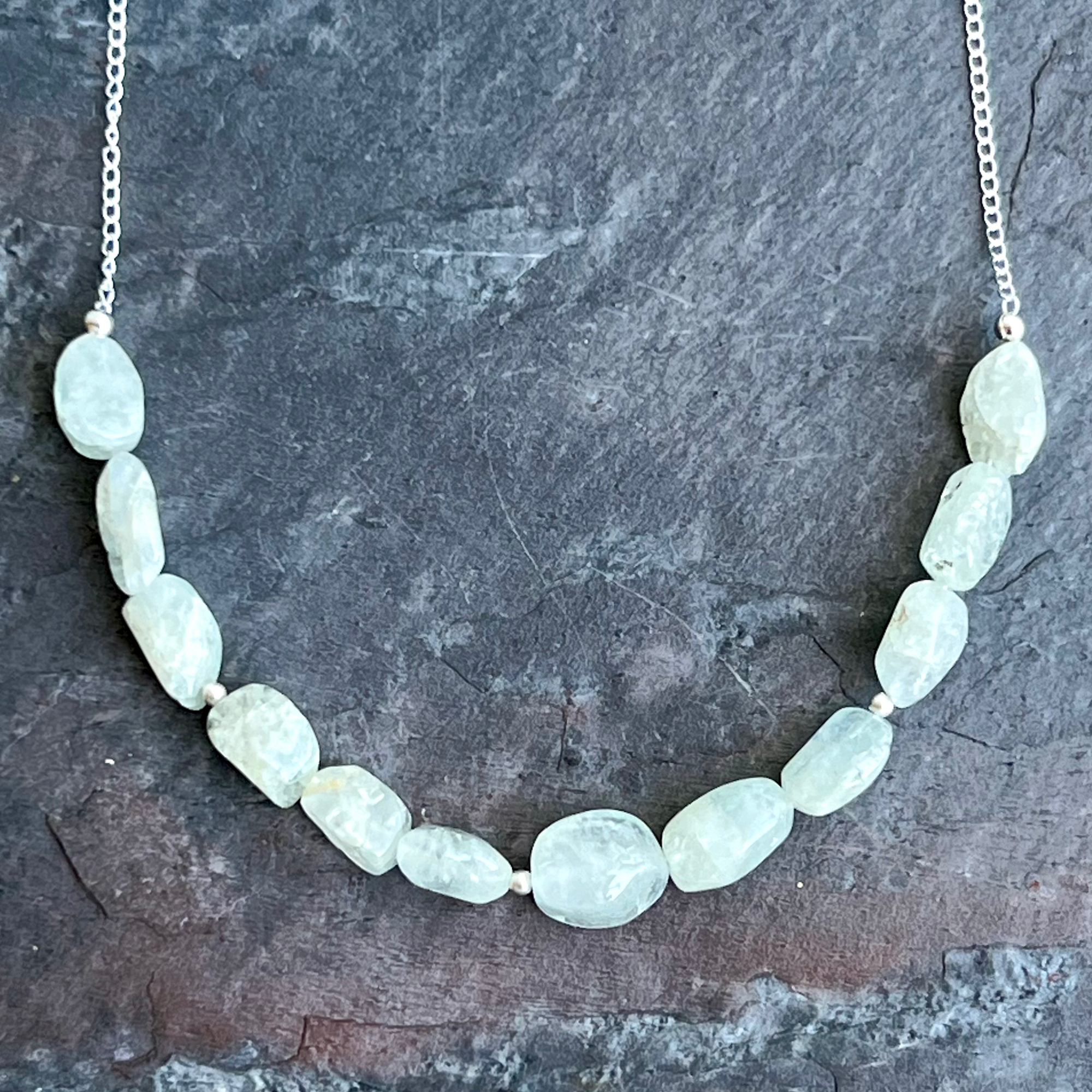 Aquamarine Sterling Necklace