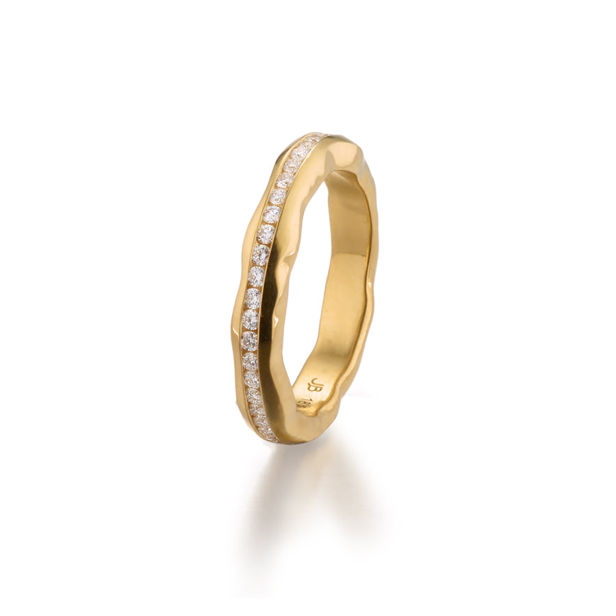 18k gold wavy channel set diamond ring with diamonds (44) 0.53 ct GVS at www.gardenofsilver.com