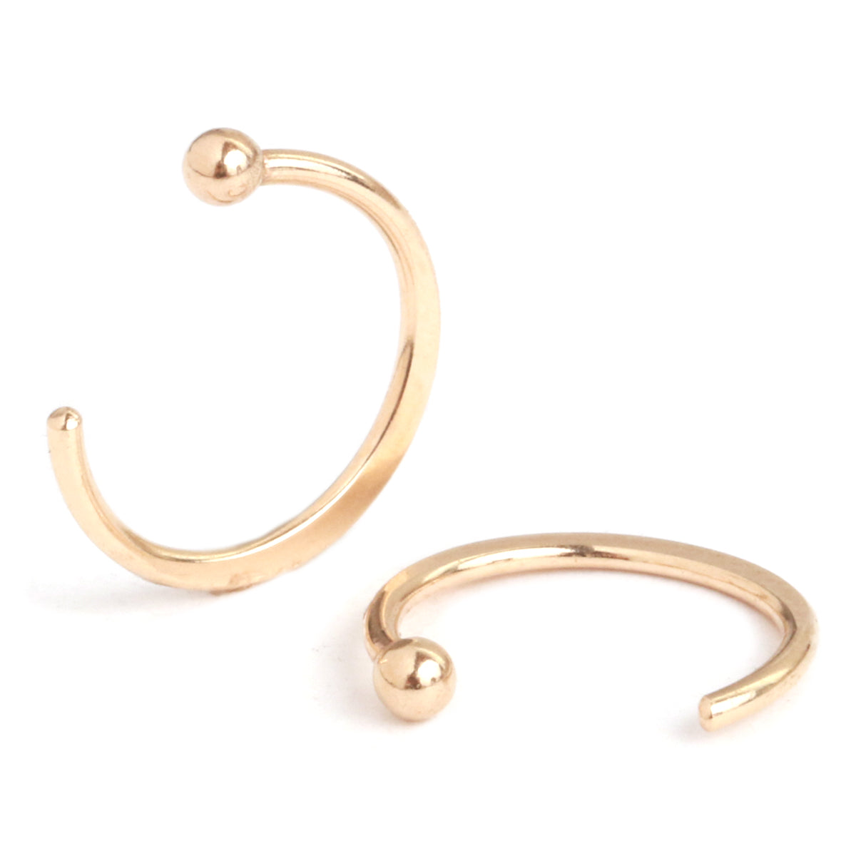 Gold Hug Hoops by Melissa Joy Manning at Garden of Silver in Westhampton Beach, NY www.gardenofsilver.com