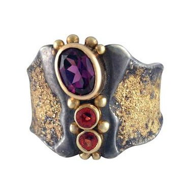 Garnet & Red Sapphire Ring by Jeanette Walker available at Garden of Silver in Westhampton Beach, New York.