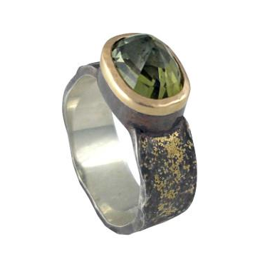 Dusted Green Tourmaline Ring by Jeanette Walker available at Garden of Silver in Westhampton Beach, New York.