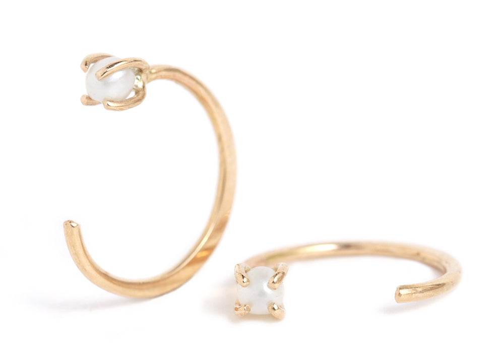 Pearl Hug Earrings by Melissa Joy Manning by Garden of Silver in Westhampton Beach, NY www.gardenofsilver.com