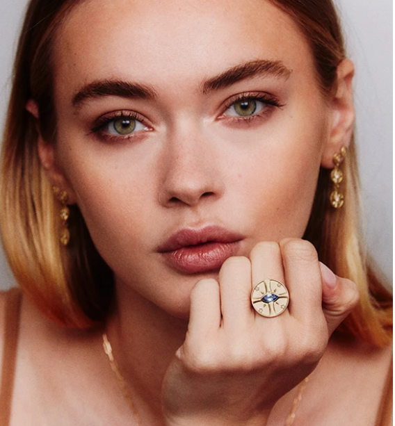 Eye of the Sun Tanzanite Ring by Elizabeth Moore at Garden of Silver in Westhampton Beach, NY Hamptons www.gardenofsilver.com