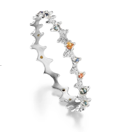 Silver Sapphire Mermaid Bracelet By Jane Bartel at Garden of Silver in Westhampton Beach, NY, Hamptons. www.gardenofsilver.com