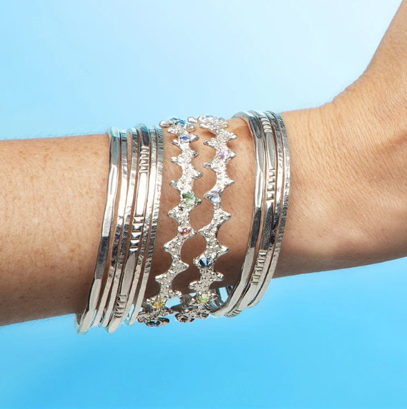 Silver Sapphire Mermaid Bracelet By Jane Bartel at Garden of Silver in Westhampton Beach, NY, Hamptons. www.gardenofsilver.com