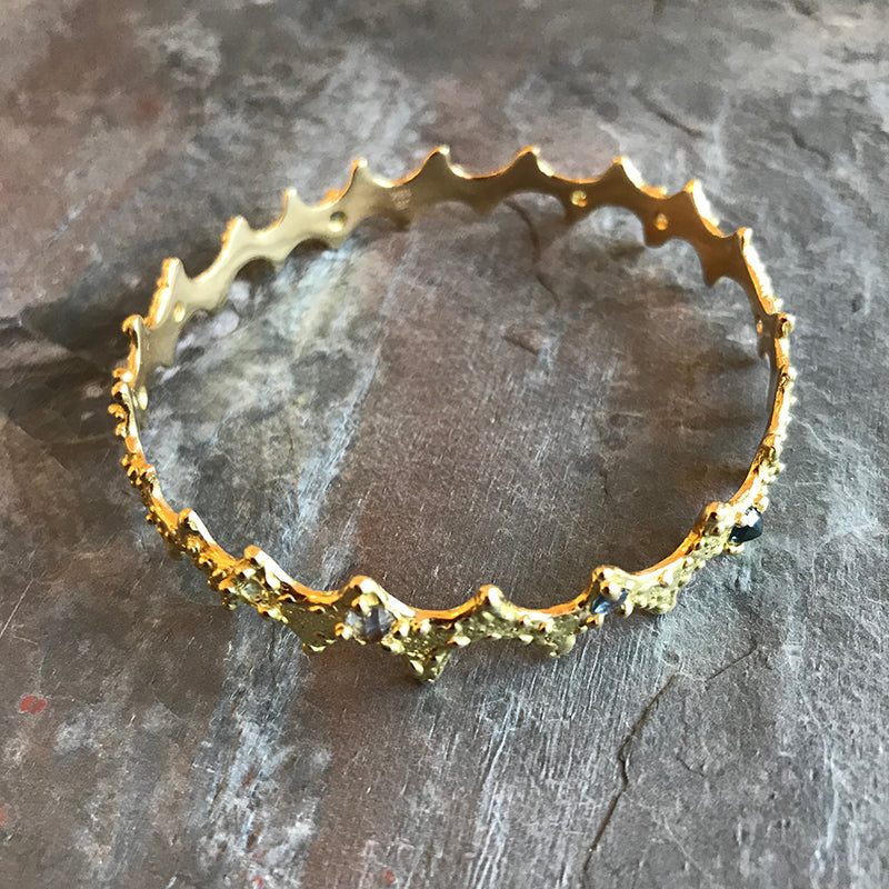 18K Gold Sea Urchin Bracelet by Jane Bartel at Garden of Silver in Westhampton Beach, New York, Long Island, New York.