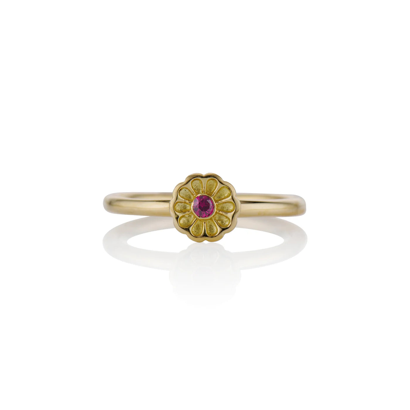 Daisy Ring - Ruby & 18K by Kim Larsen