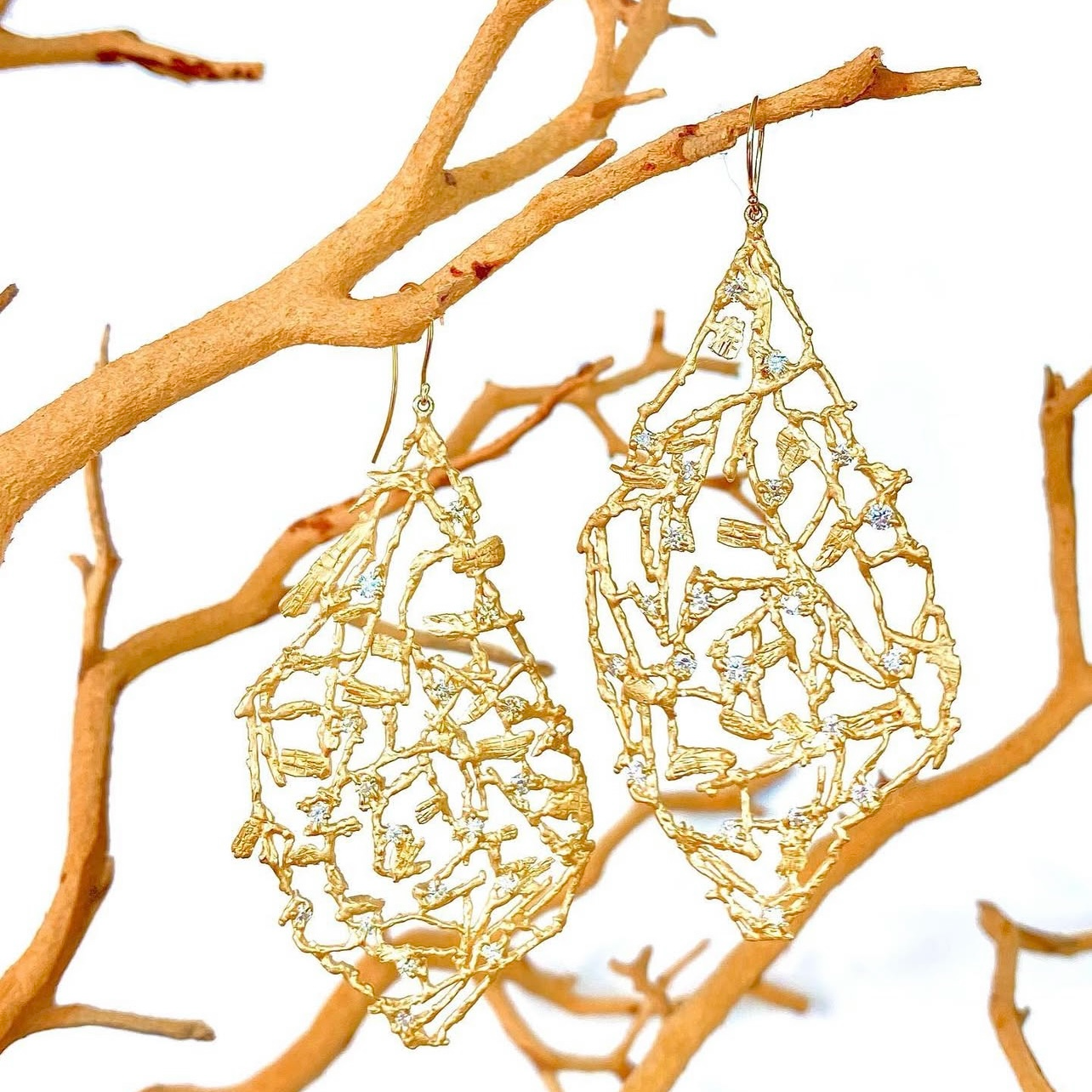 18K Golden Drift Earrings by No. 11 Jewelry At Garden of Silver & Gold in Westhampton Beach