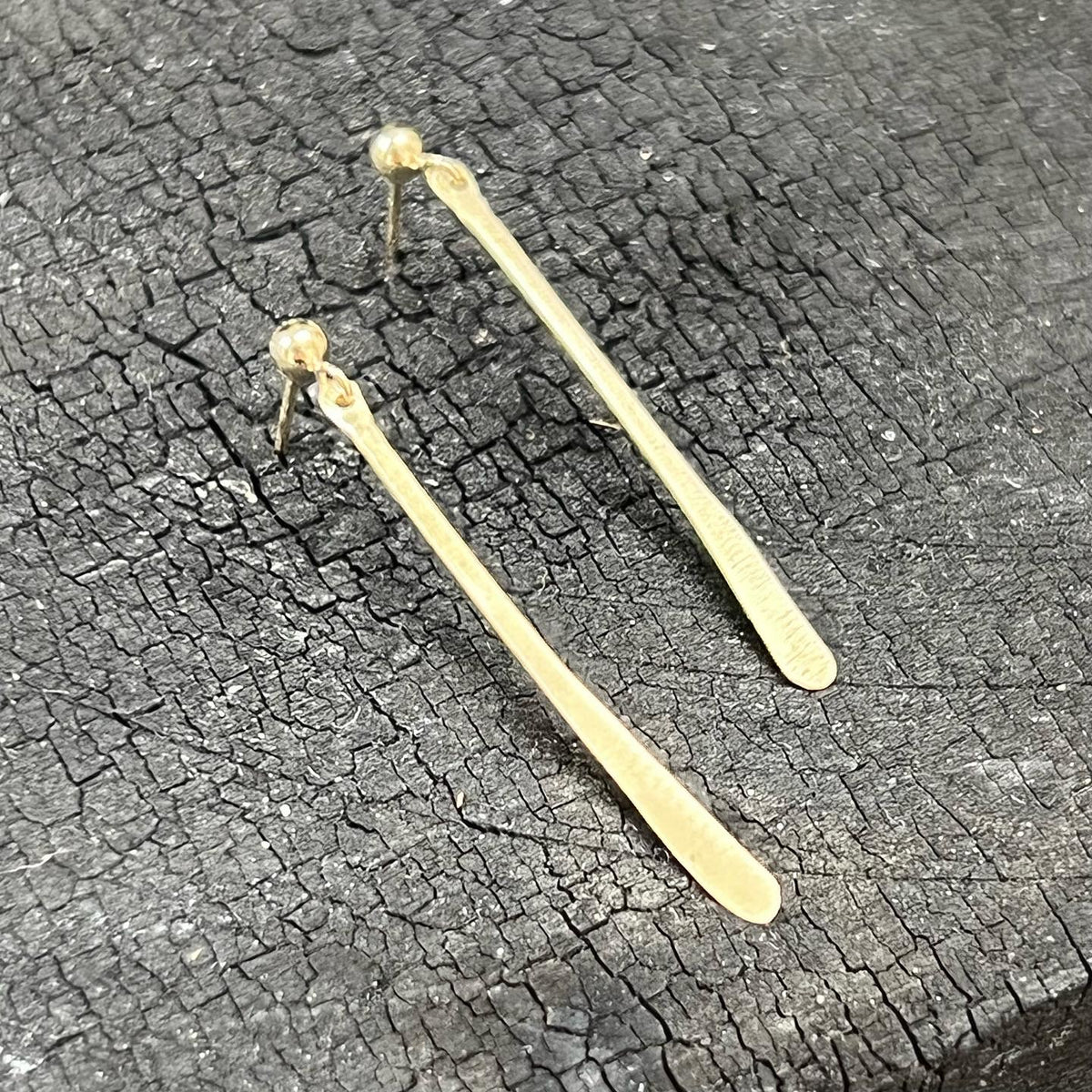 14K Gold Sticks Earrings by Garden of Silver in Westhampton Beach.