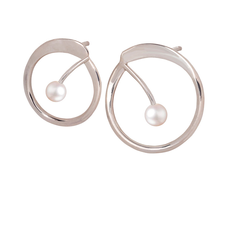 Melody Post Earrings - Silver by Aleksandra Vali