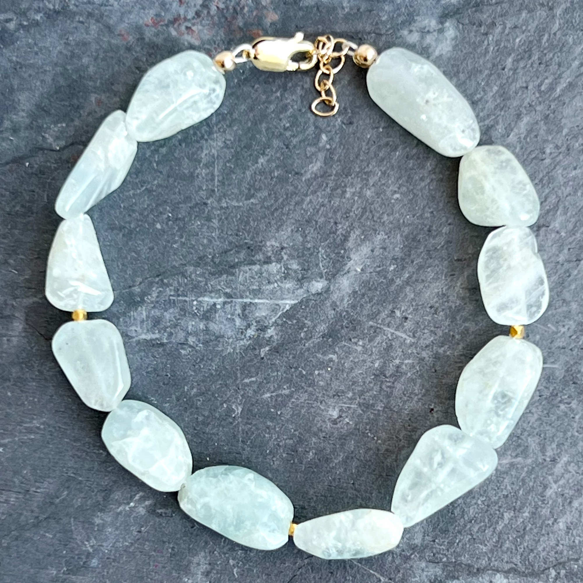 Aquamarine 14K Gold Bracelet by Garden of Silver & Gold