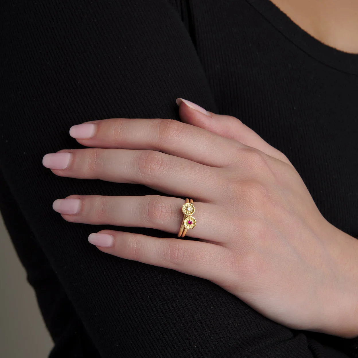 Daisy Ring - Diamond & 18K by Kim Larsen
