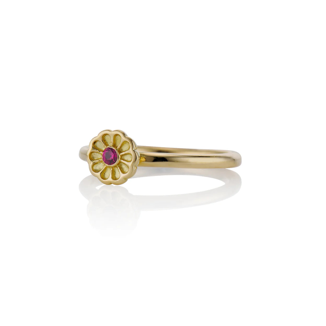 Daisy Ring - Ruby & 18K by Kim Larsen