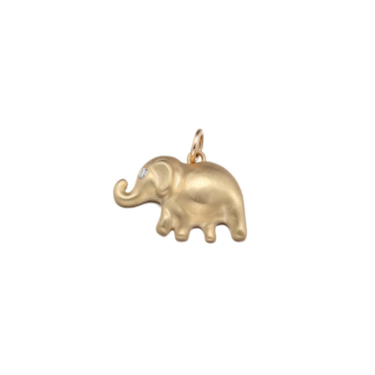 18K Large Elephant Charm by Elizabeth Moore