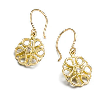 18K Flower Earrings by Kim Larsen