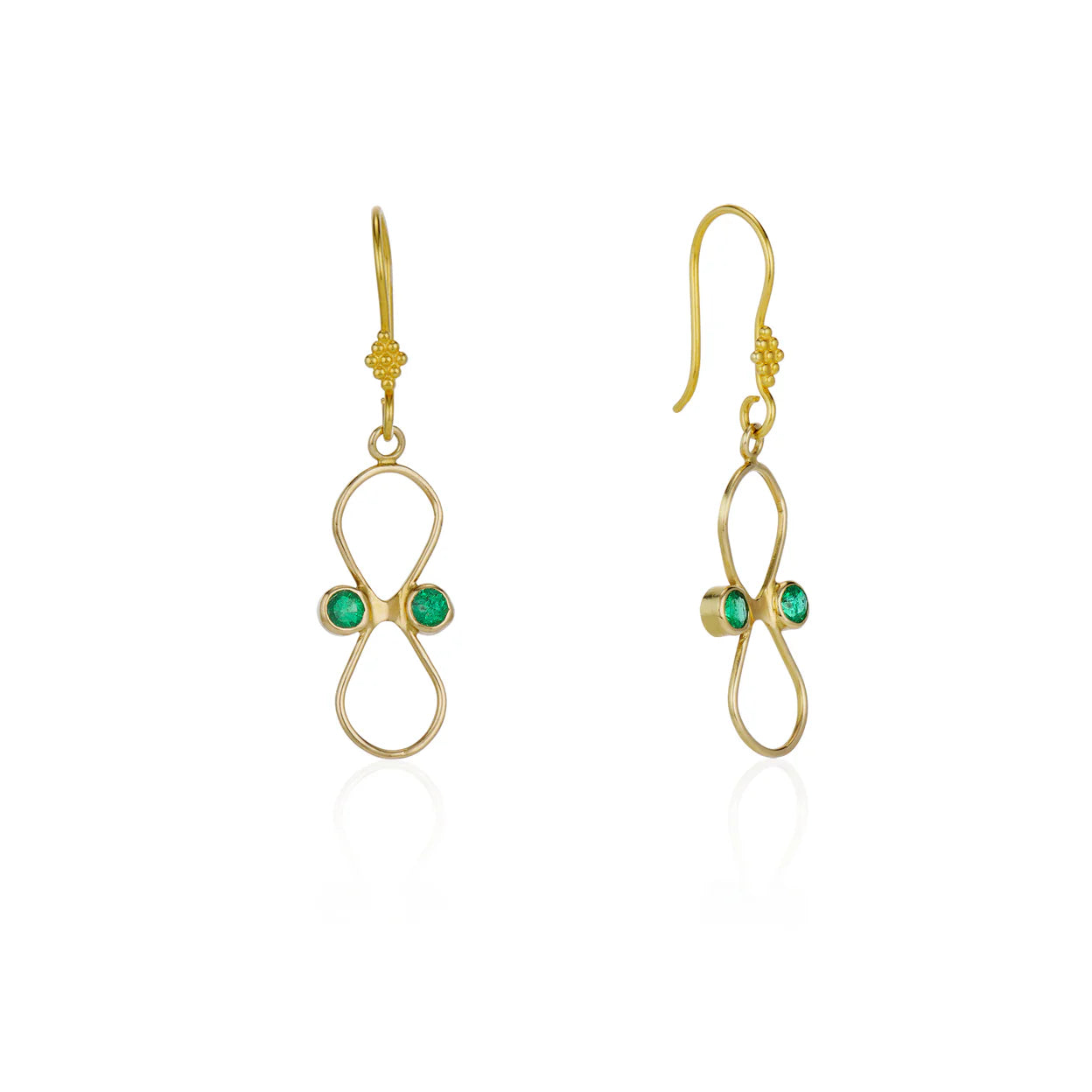 18K Hourglass Earrings by Kim Larsen