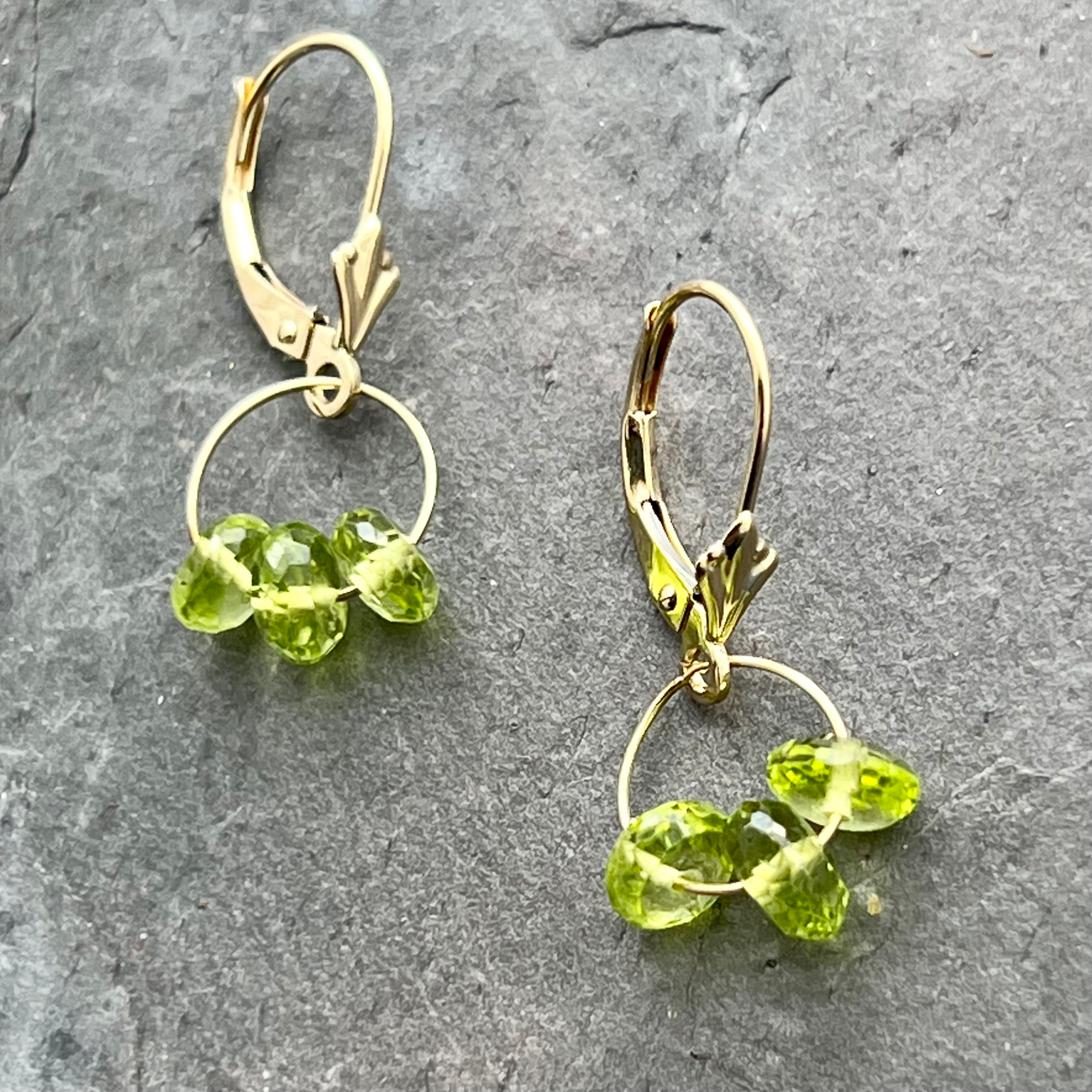 Peridot 14K Gold Earrings