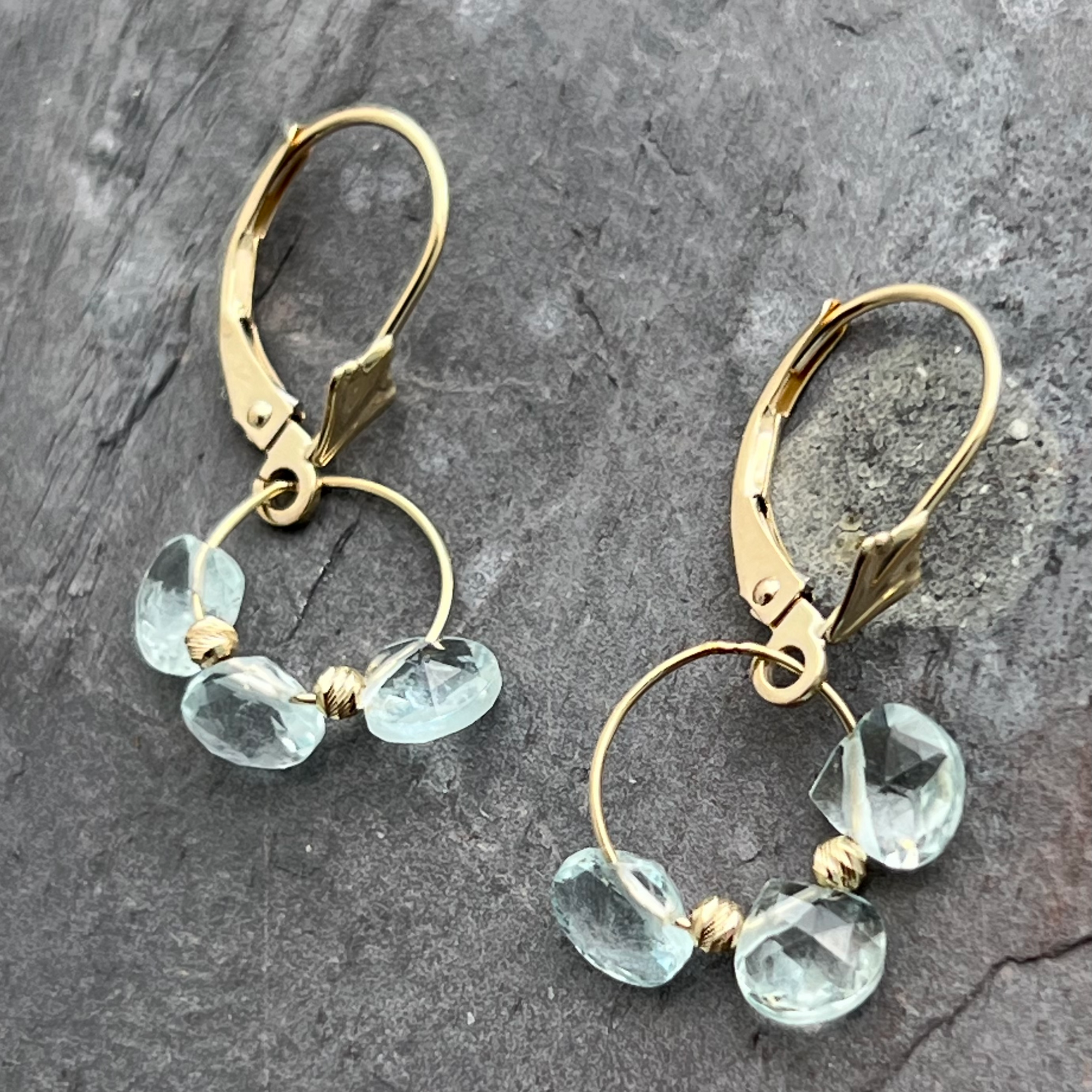 Handmade Designer Matt Gold Earrings with Pearl and Precious Zircon -