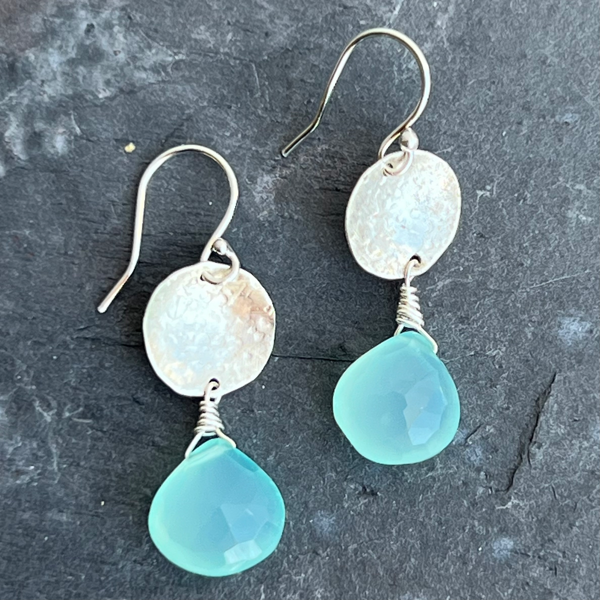 Chalcedony Sterling Moondrops Earrings at Garden of Silver.