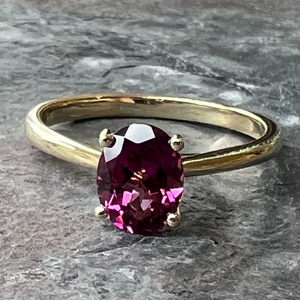 Rhodolite Garnet 14K Gold Ring at www.gardenofsilver.com