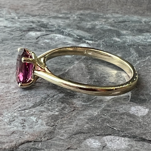 Rhodolite Garnet 14K Gold Ring at www.gardenofsilver.com