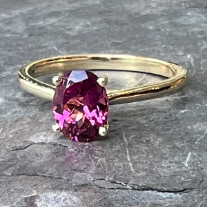 Rhodolite Garnet 14K Gold Ring at www.gardenofsilver.com