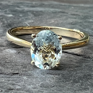 Aquamarine 14K Gold Ring at www.gardenofsilver.com