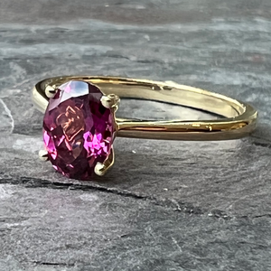 Rhodolite Garnet 14K Gold Ring at www.gardenofsilver.com