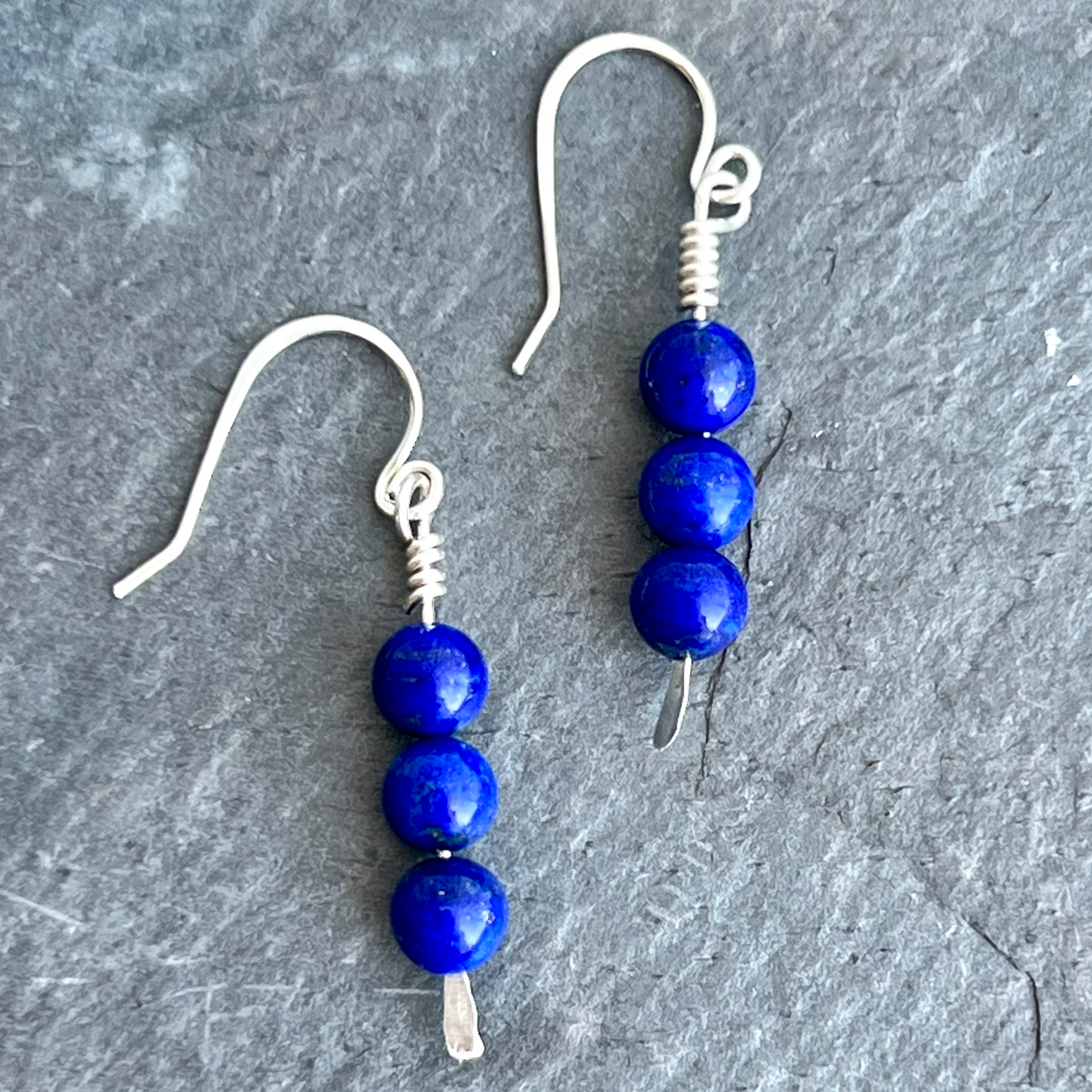 Lapis Lazuli Sterling Earrings by Garden of Silver & Gold