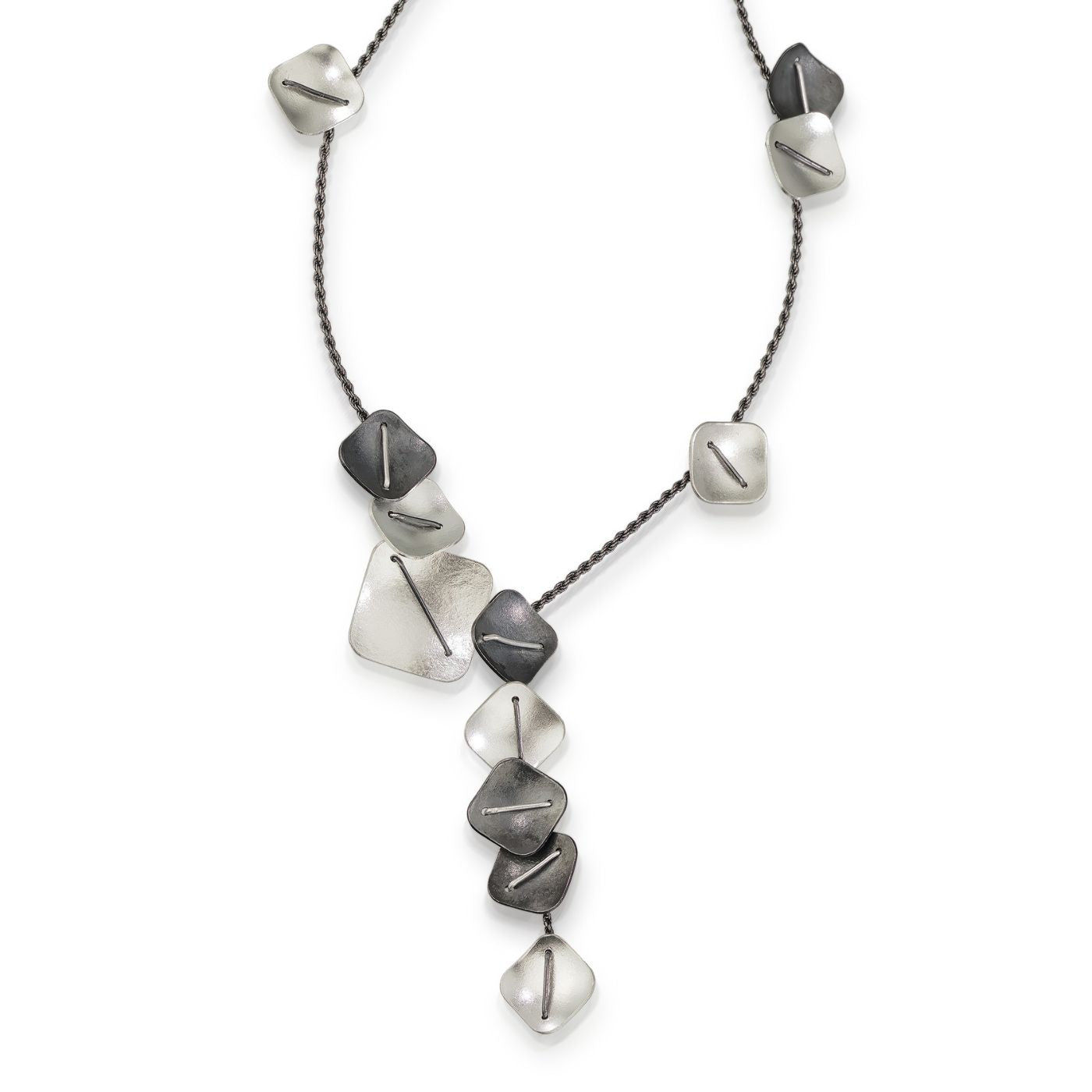 Layered Small Square Necklace by Suzanne Schwartz