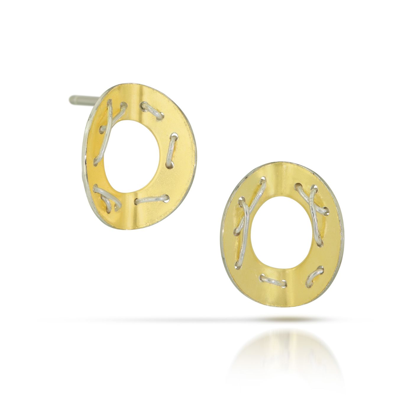 Loop Stud Earrings by Suzanne Schwartz