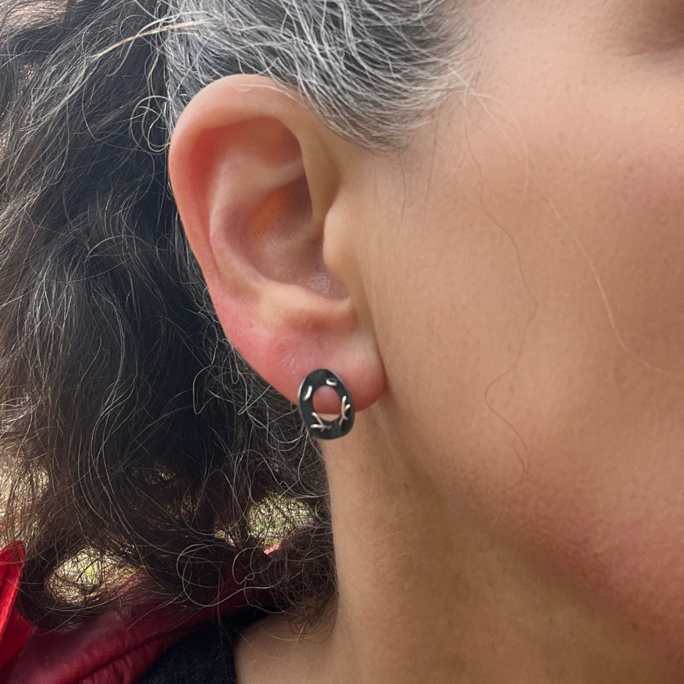 Loop Stud Earrings by Suzanne Schwartz