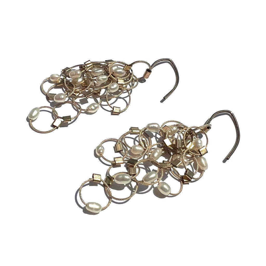 Pearl Multi-Interlock Earrings by Meghan Patrice Riley