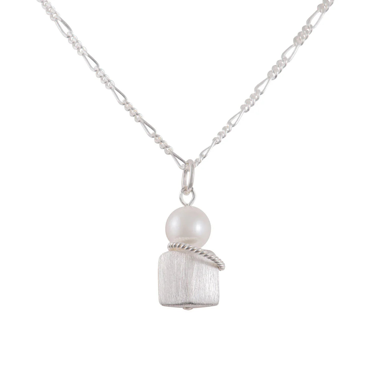SS Babette Up V Twist Pearl Pendant by Naomi