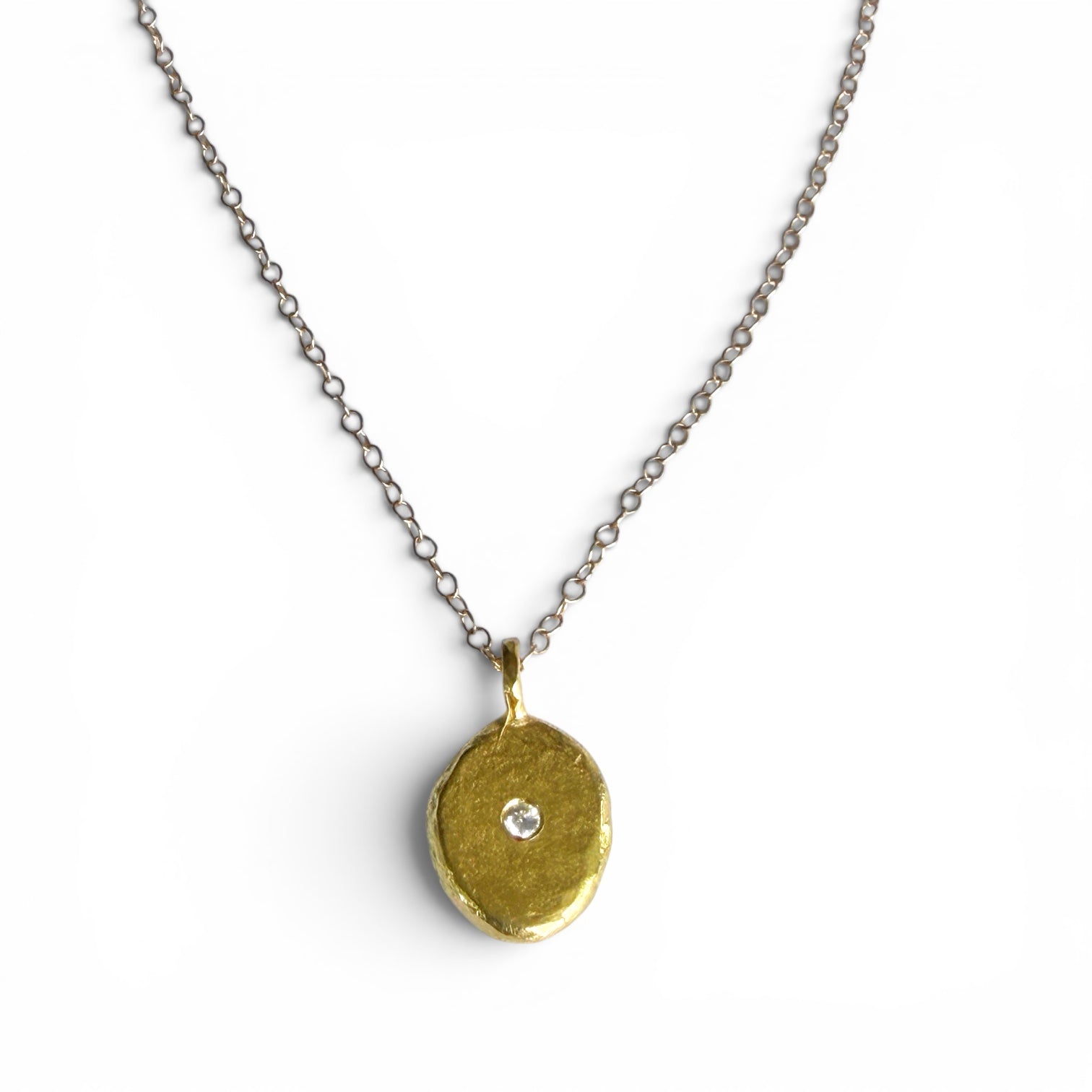 Nugget Necklace 18K & Diamond by Sally Kay