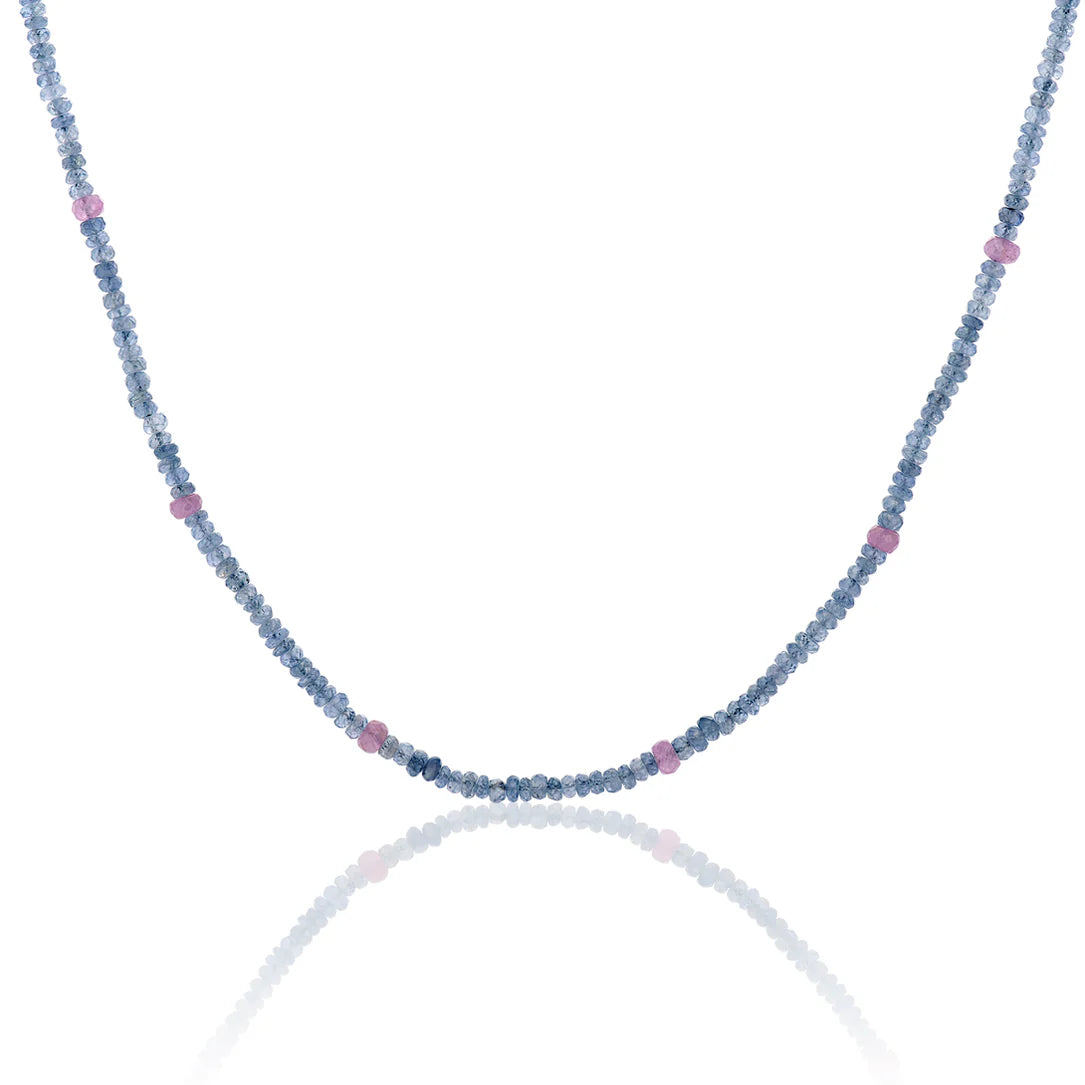 Sapphire & Ruby Necklace 18k by Kim Larsen