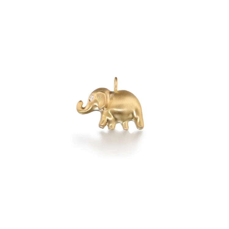 18K Small Elephant Charm by Elizabeth Moore