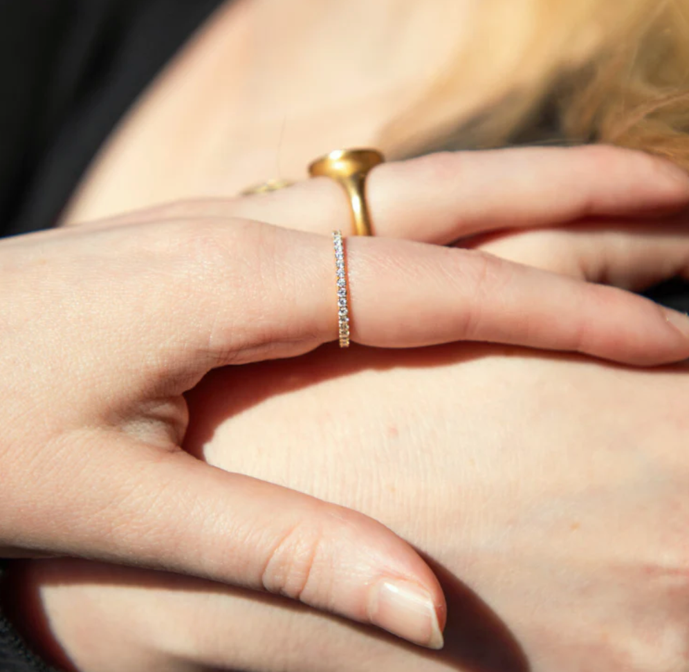 18K Diamond Eternity Band by Elizabeth Moore