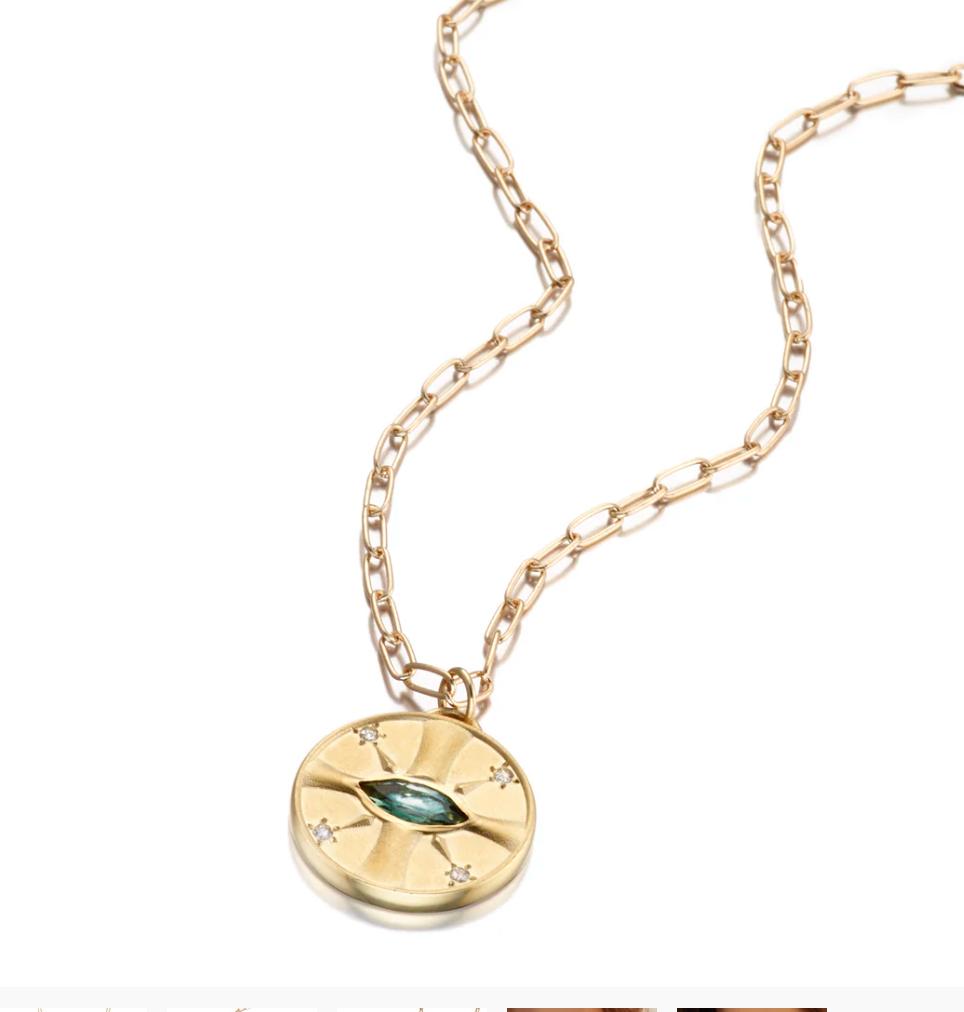 18K Oregon Sunstone Pendant by Elizabeth Moore