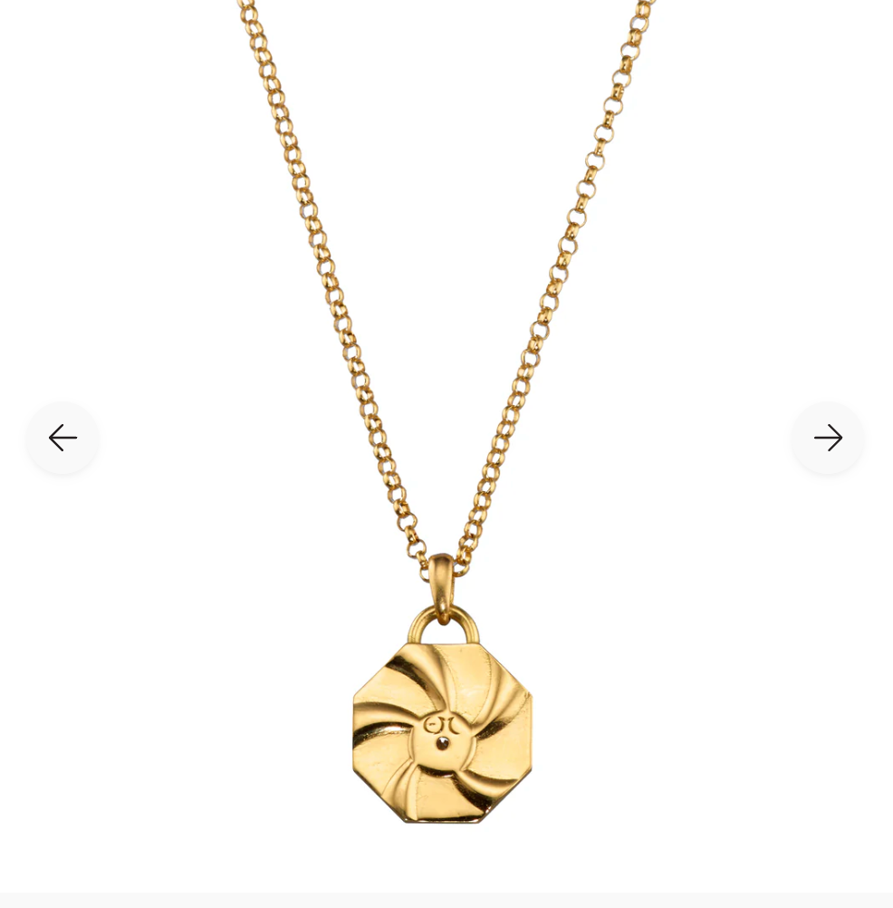 18K Emerald Fairy Dust Pendant by Elizabeth Moore