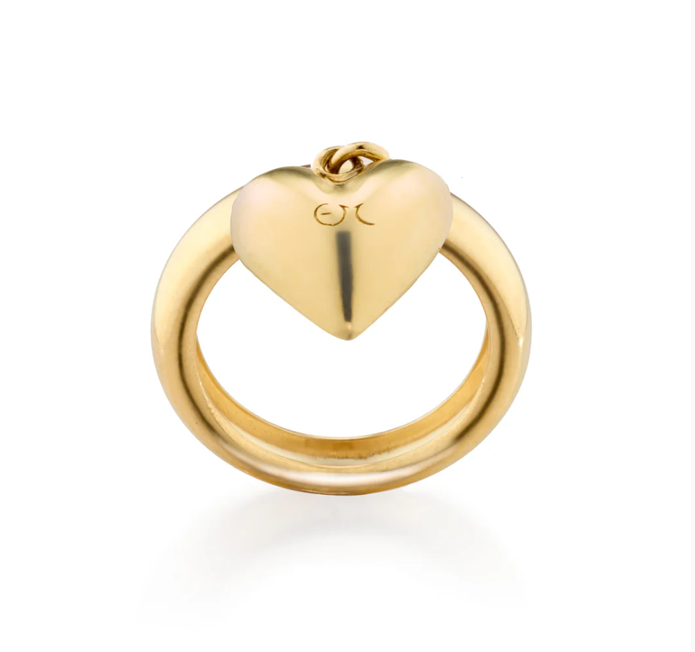 14K Puffy Heart Ring by Elizabeth Moore