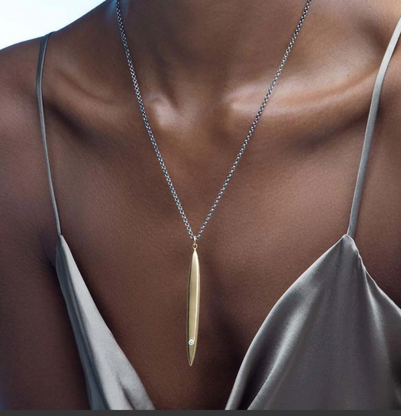 Gold & Diamond SurfLuxe Necklace by Jane Bartel