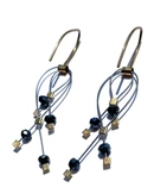 Mini Lattice Hook Earrings by Meghan Patrice Riley
