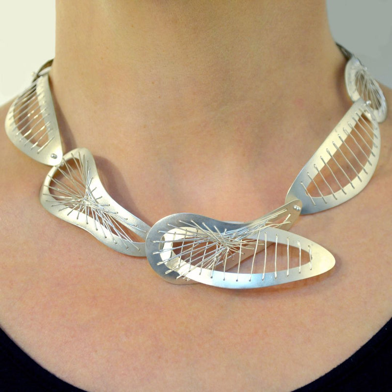 Sew Weave Necklace by Suzanne Schwartz at Garden of Silver in Westhampton Beach, NY www.gardenofsilver.com