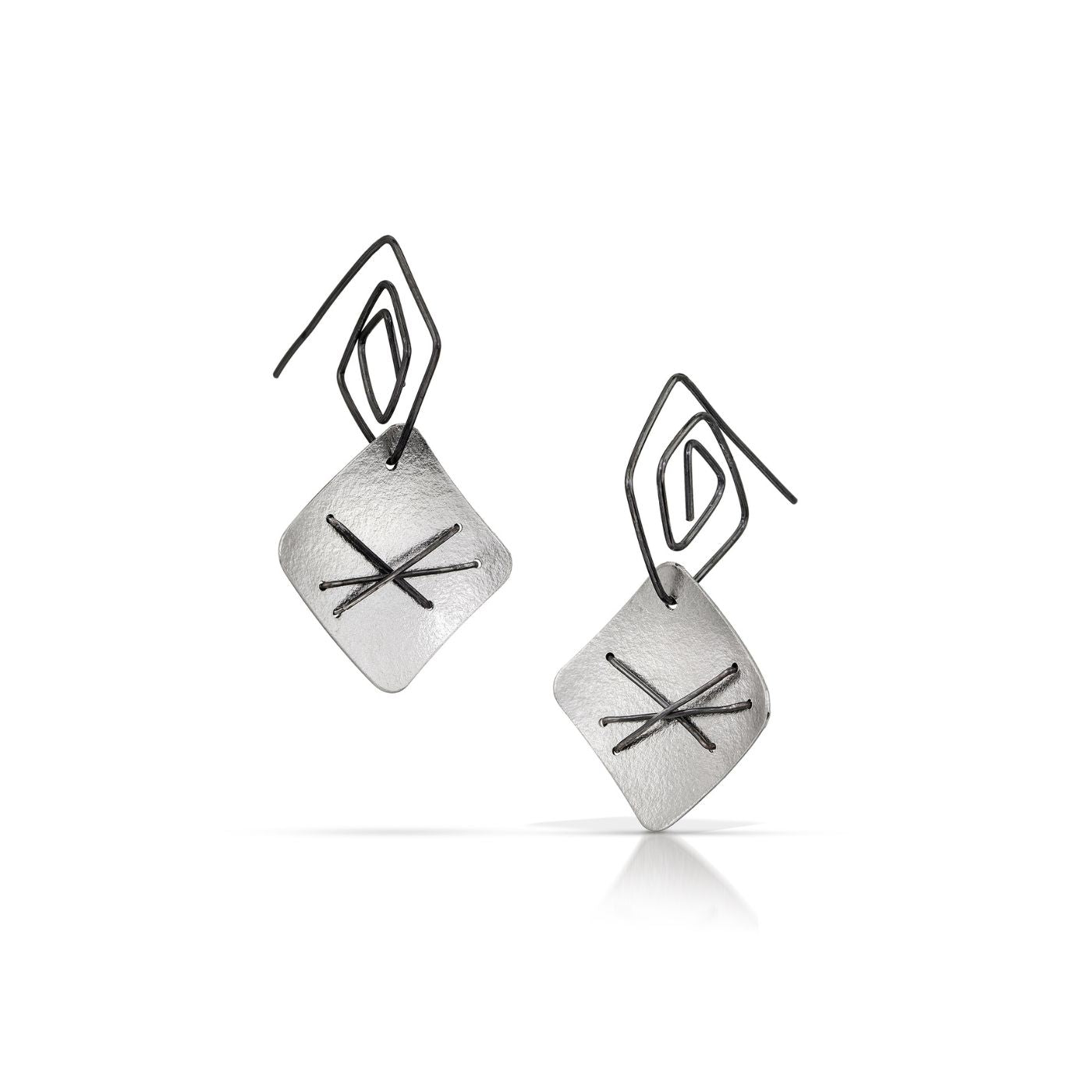Three Stitch Layered Earrings by Suzanne Schwartz
