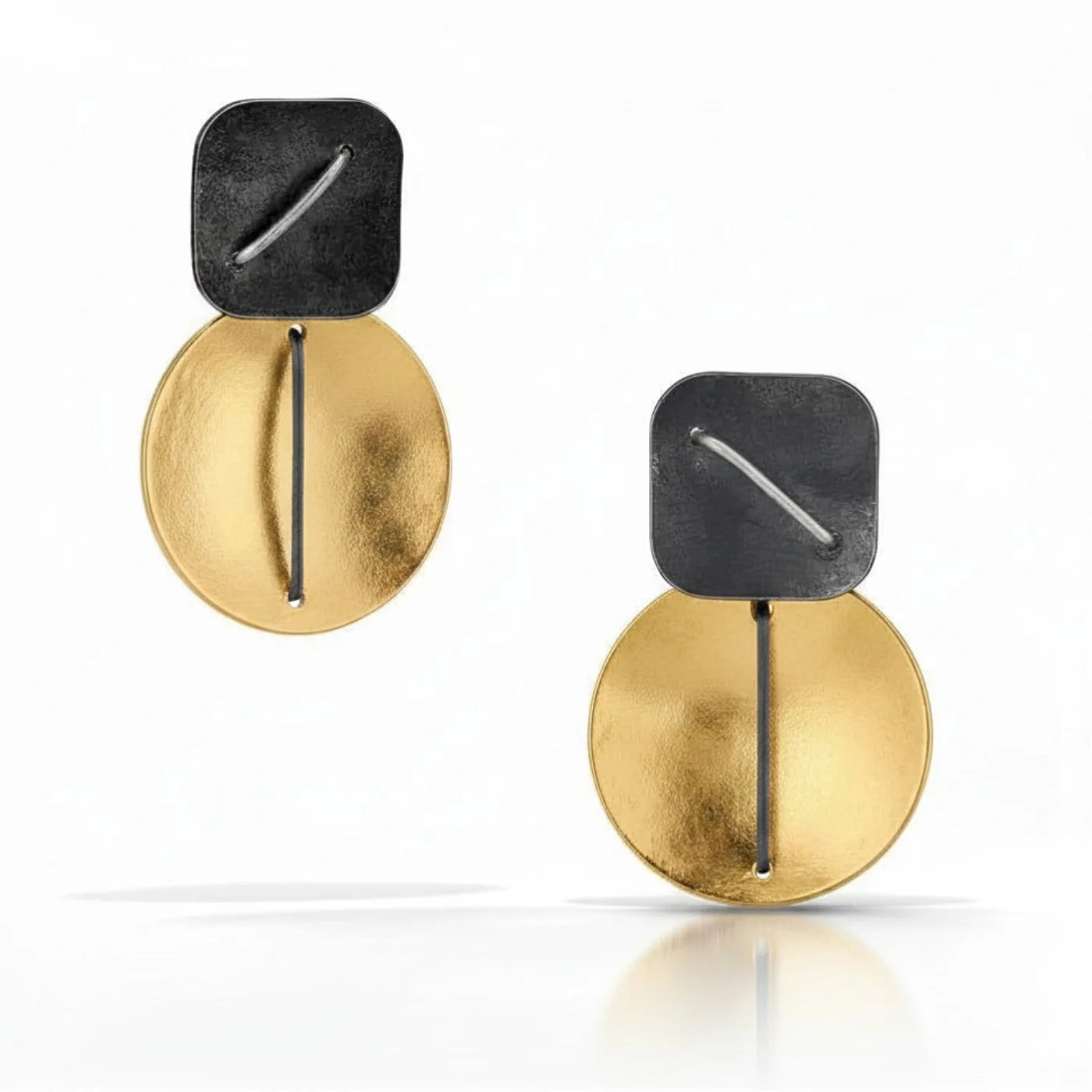 Circle and the Square Earring by Suzanne Schwartz