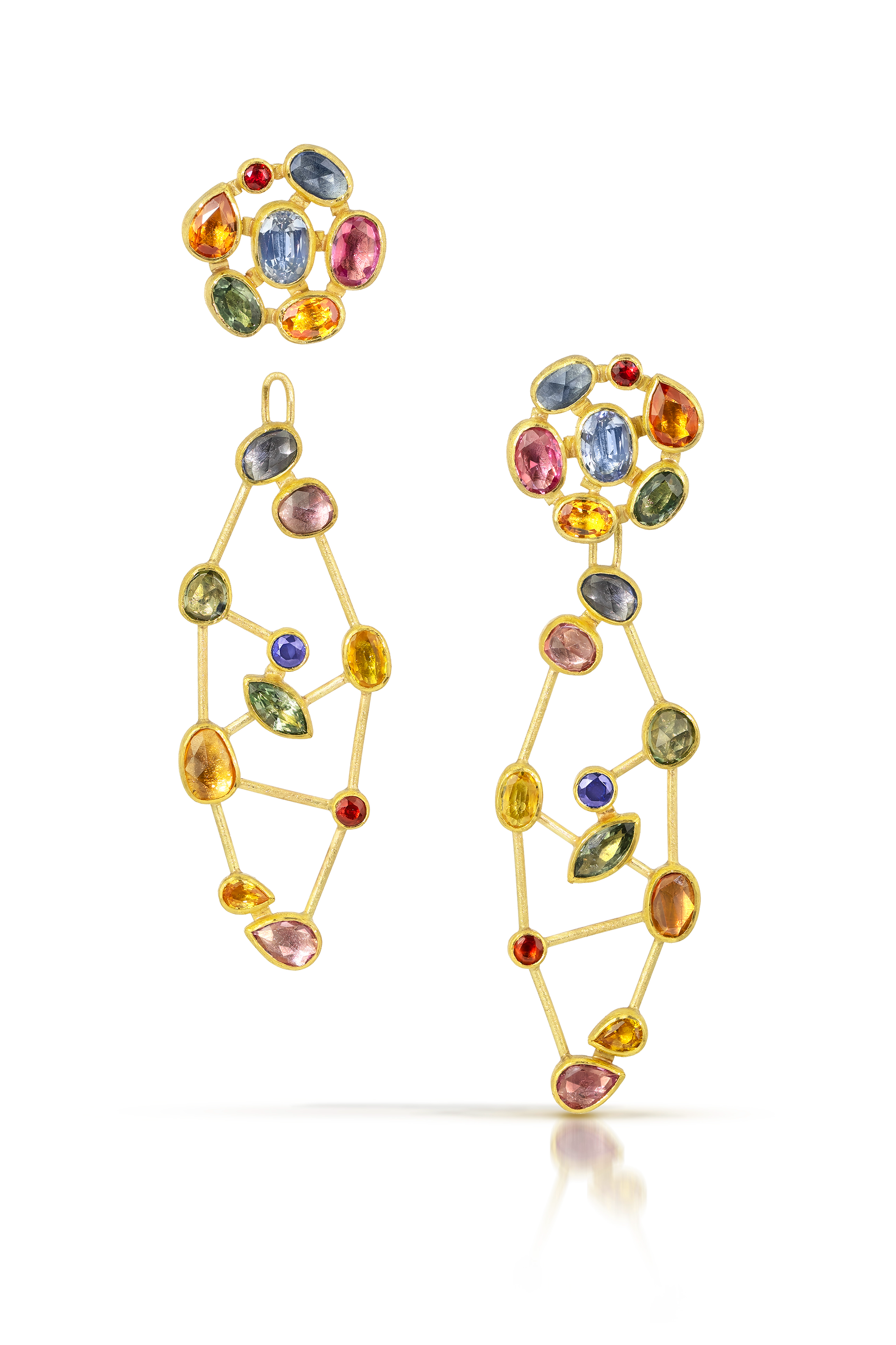 22K  Sapphire Constellation Earrings by Petra Class