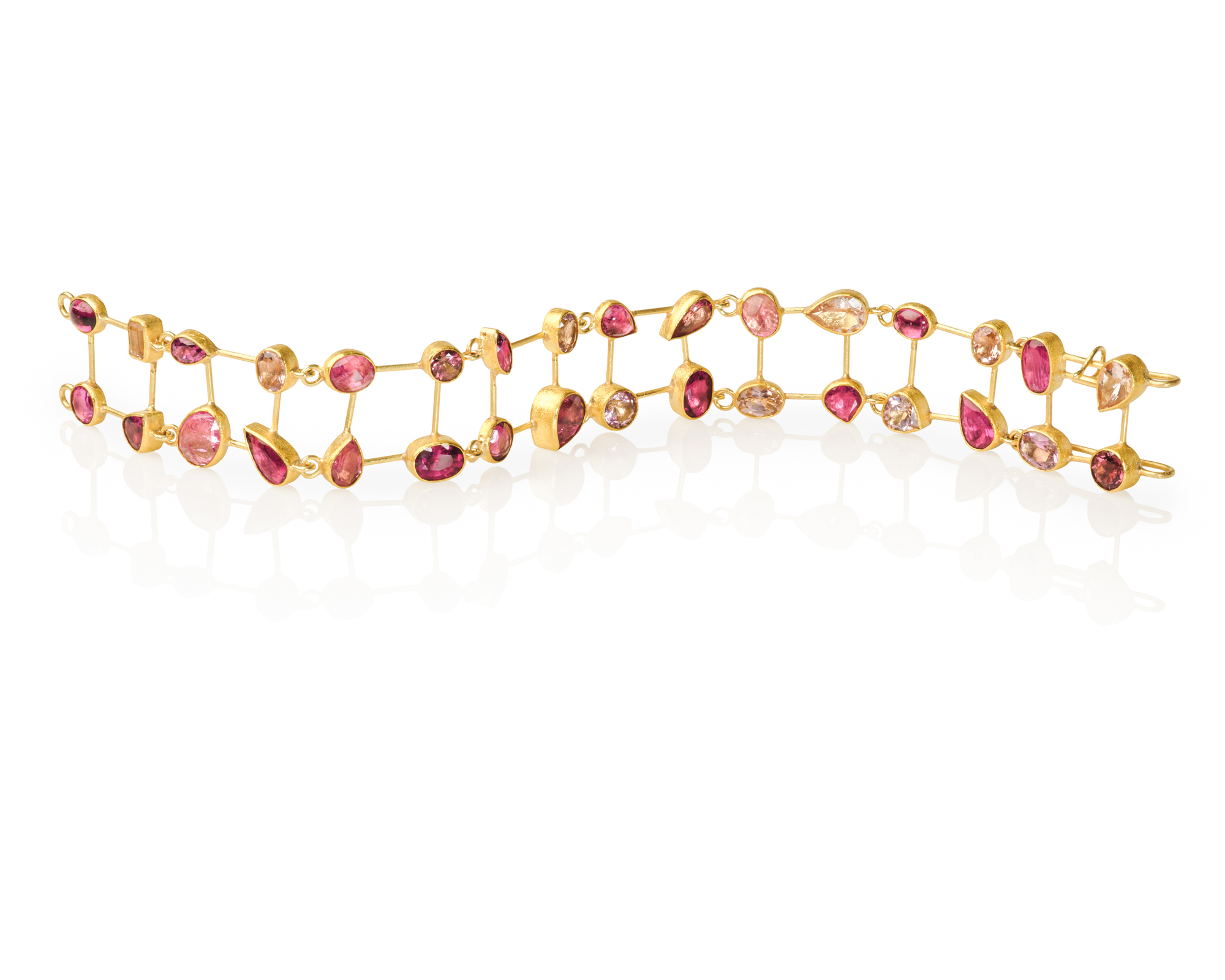 22K Red Tourmaline Bracelet by Petra Class