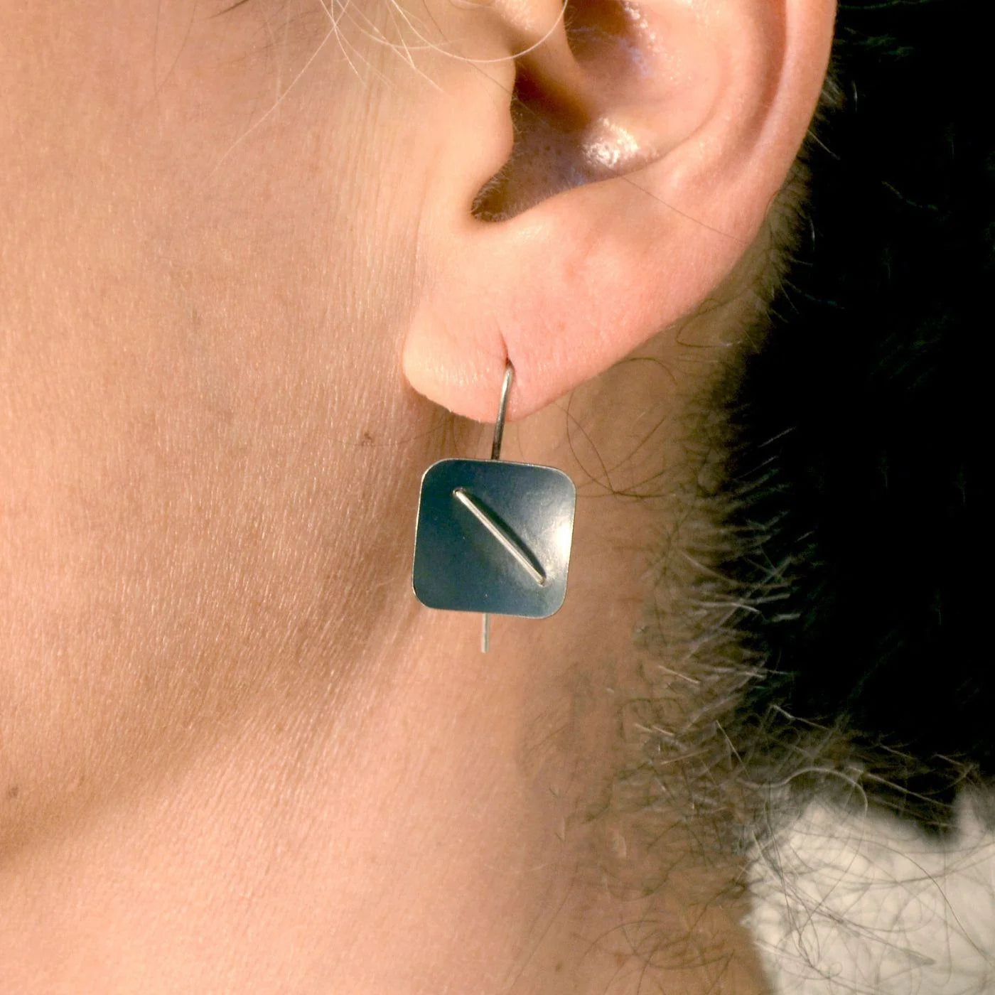 Square Hanging Earrings by Suzanne Schwartz